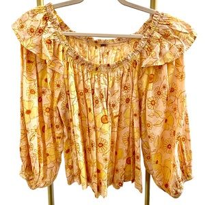 NWT Free People Ruffled Top